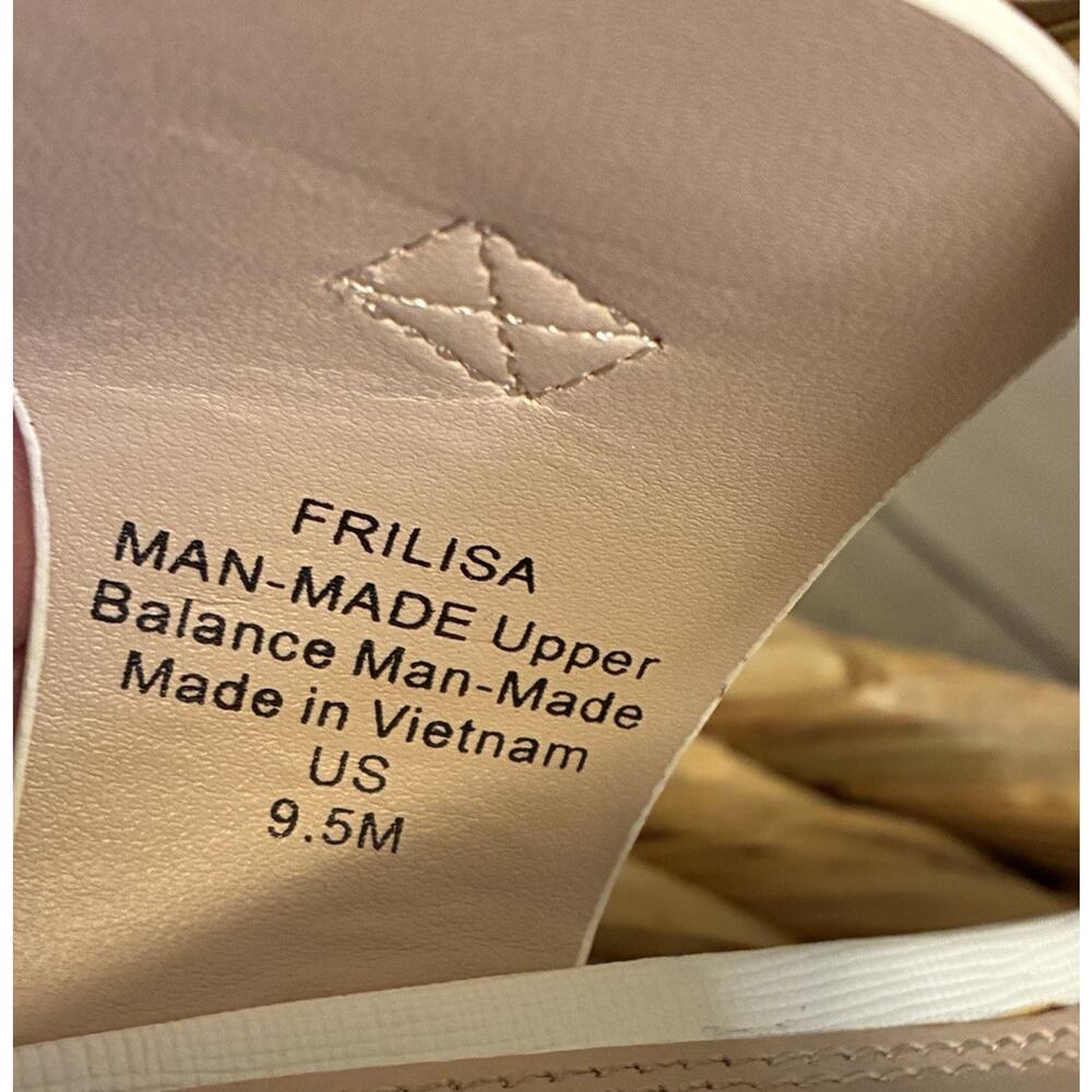 Kelly & Katie Frilisa Ankle Strap Block Heel Sandals Cream Ivory White Size 9.5 - Picture 5 of 7